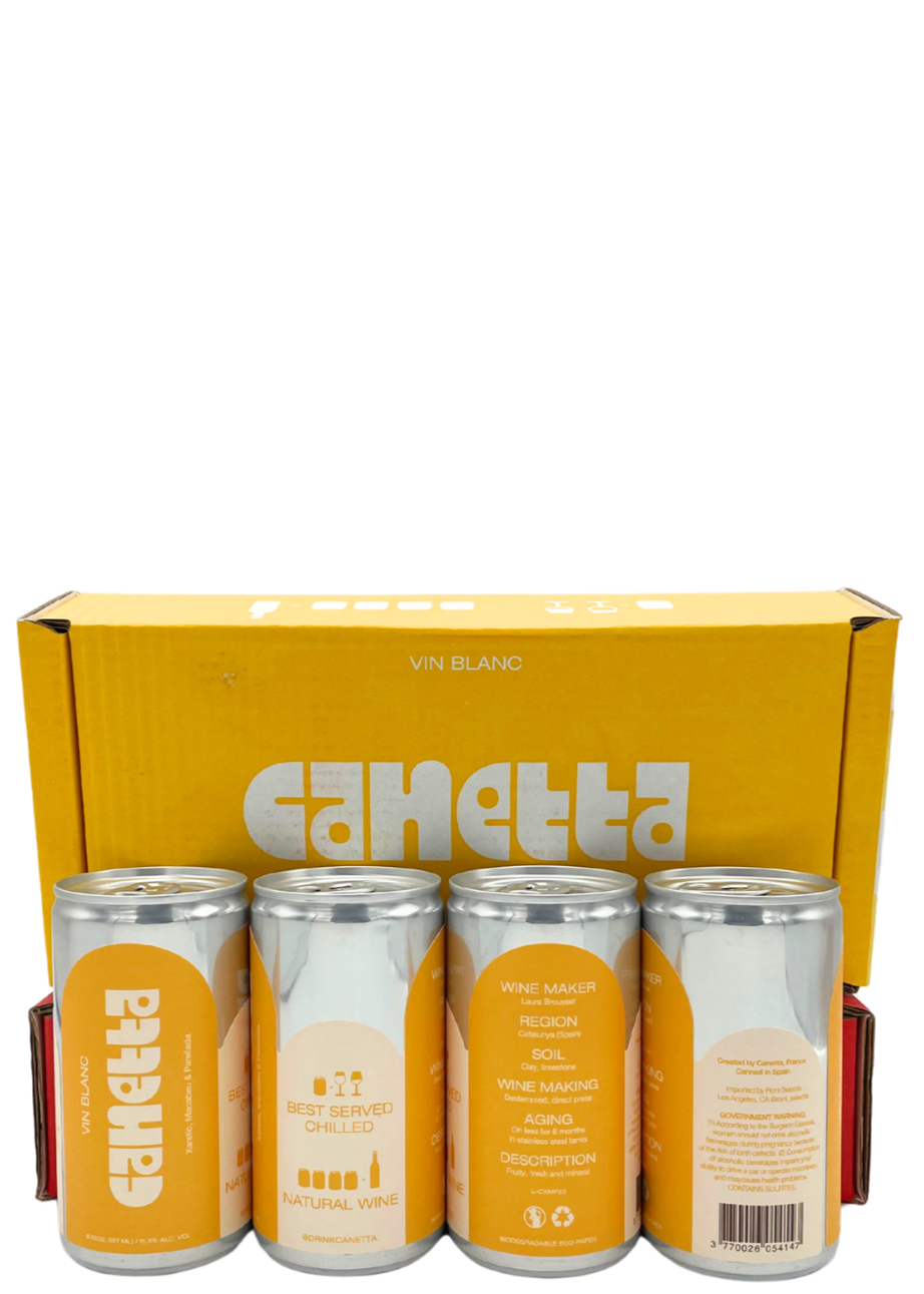 4 pack - Canetta White Canned Wine (187ml each)