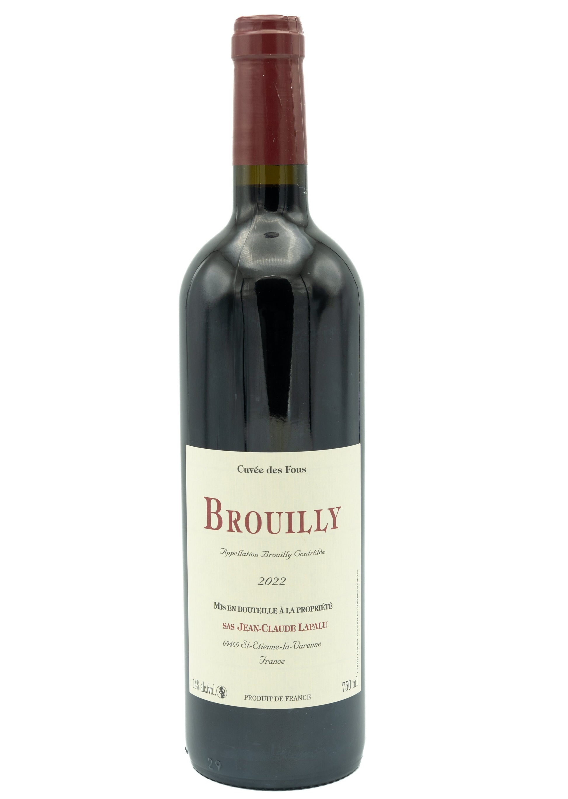 Jean-Claude Lapalu Brouilly Cuvée des Fous 2022